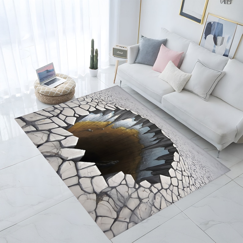 3D Rug, 3D Design, Deep Hole Rug, 3D Huge Crack, Illusion Rug,optical ...