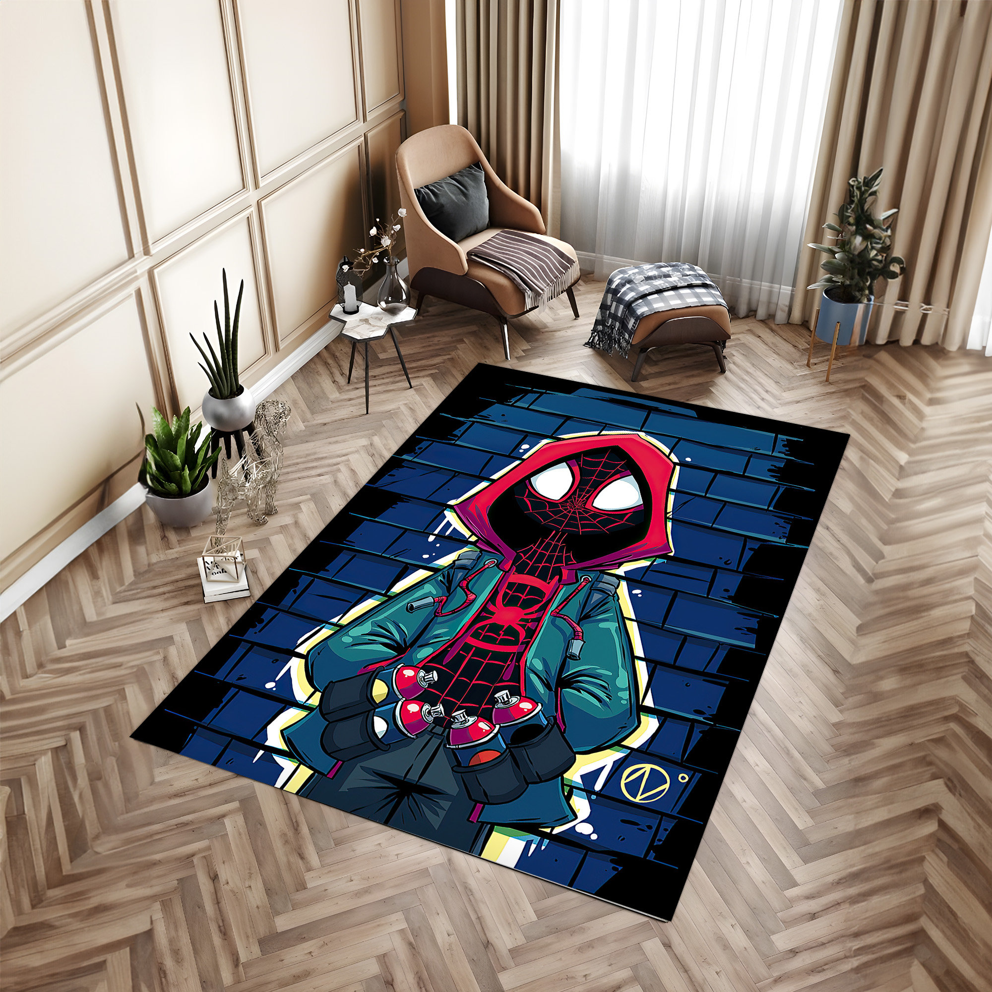 スパイダーマンをテーマにしたラグ - Etsy 日本