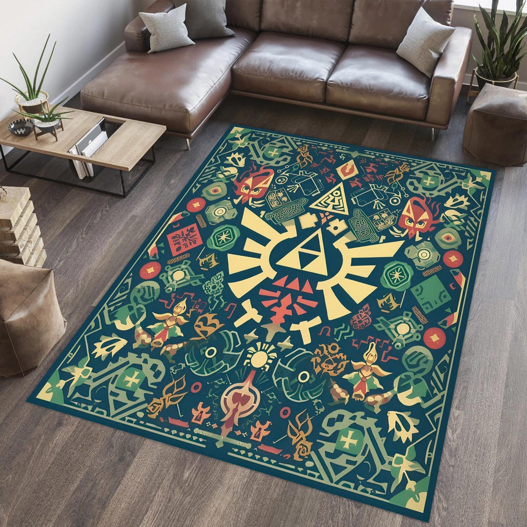 Nintendo Are Rugs Zelda Rug, Retro Game Room Decor, Gamer Rug - Etsy