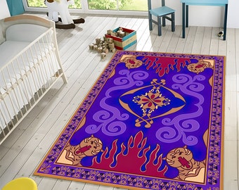 Aladdin's Flying Rug, Aladdin Rug, Kids Room Rug, Gift For Kids, For Childrens, Modern Rugs, Gift Rug, 3D Printed Rug, Custom Rug, Area Rug
