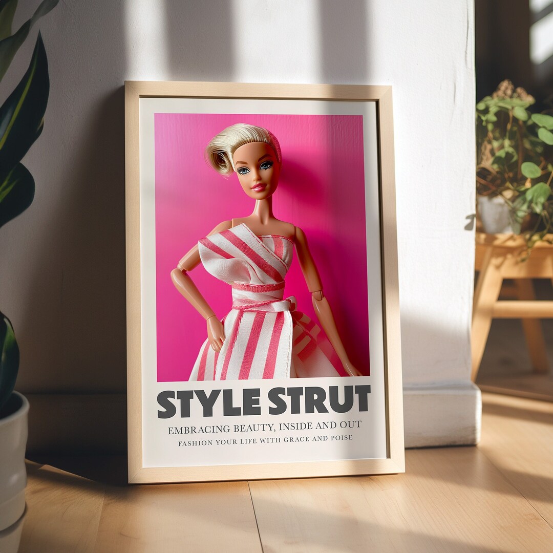 Barbie Style Strut Poster Model Barbie Wall Print, Inspirational Girly ...