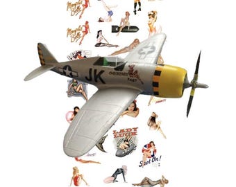 1/72  scale Pin Up Girls  water slide decals for model planes and customs diecast