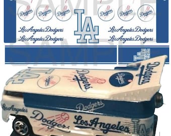 1/64スケールのドジャース水転写デカール、カスタムダイキャストステッカー用（実際はそうではありません）