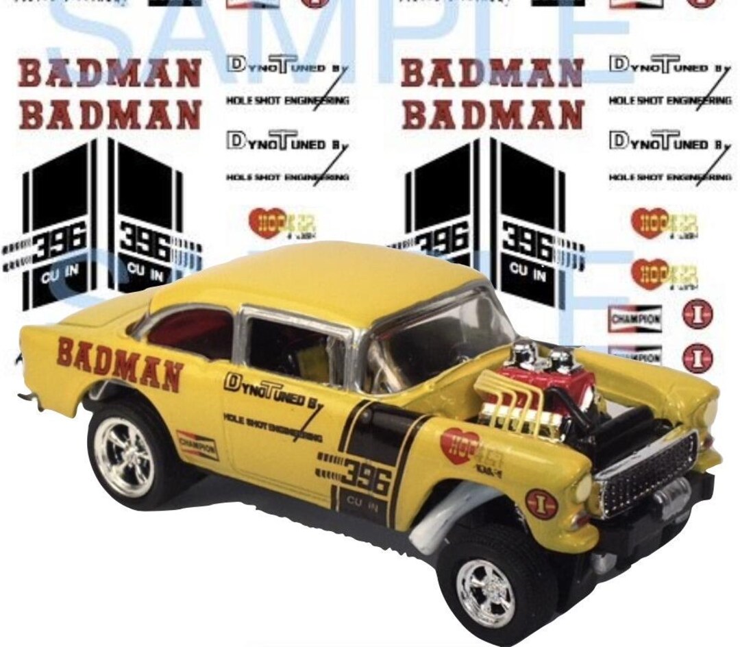 1/64 Scale Badman Water Slide Decals for Customs Diecast - Etsy Australia