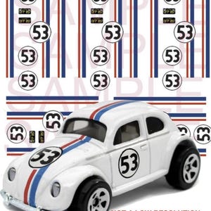 Dekaler med vattenrutschkana i skala 1:64, Love Bug, för tullgjutning