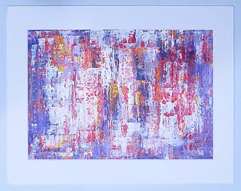 Original Abstract Painting "Eruption" (White Mount Only)
