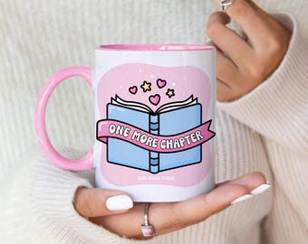 ONE MORE CHAPTER - Pink Book Mug | Bookish | Book Lovers
