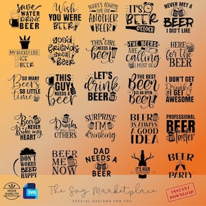 25 Unique Beer Text SVG Designs for Craft Beer Lovers - Perfect Beer Quotes , Puns for Cricut & Silhouette