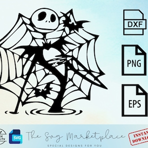 Jack Skellington svg and Halloween Event , Nightmare christmas,halloween svg , png,dxf,eps, T-Shirt Print and Mug and other print cut file