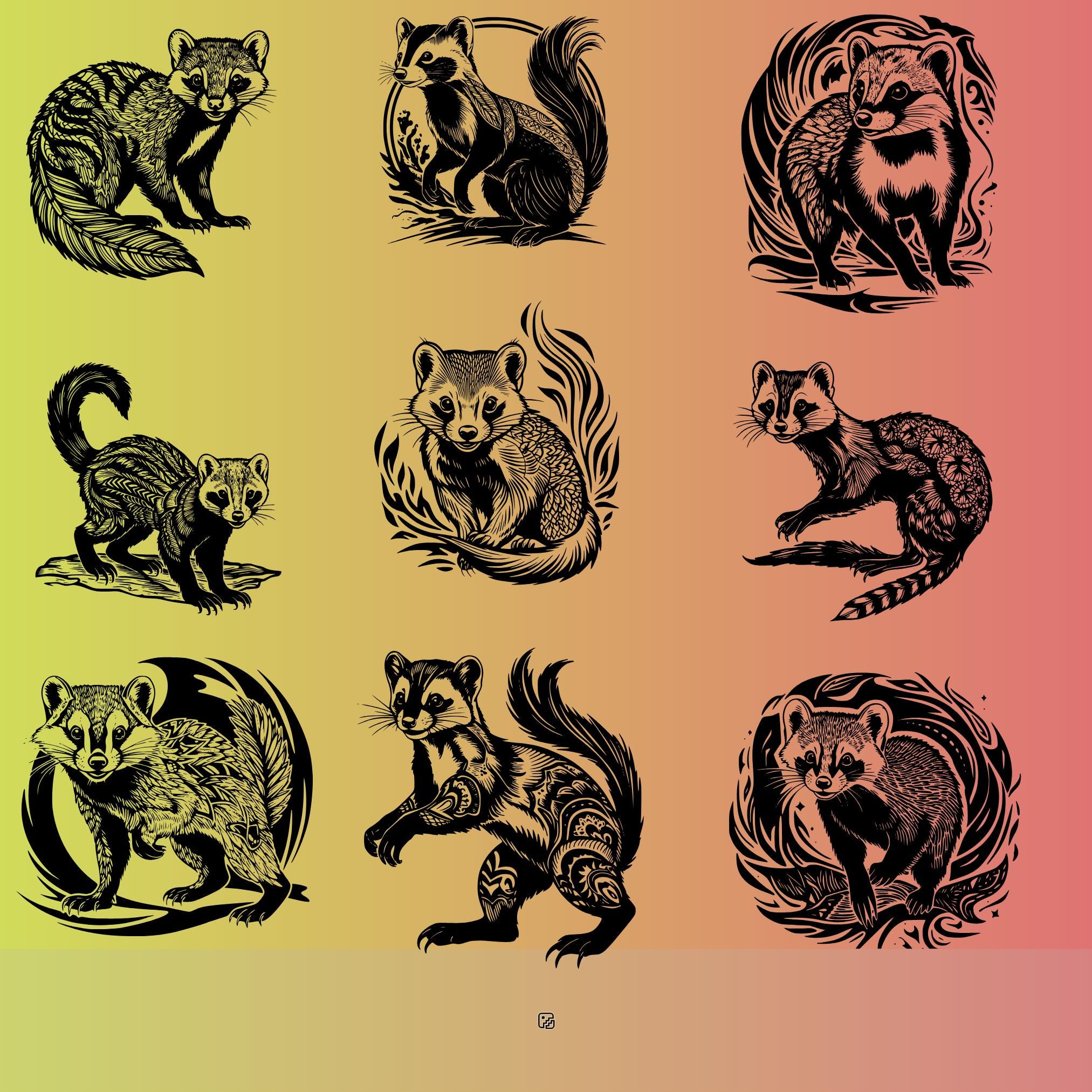 Marten Rabbit Svg Marten SVG Designs – Wildlife Animal Clipart, Cricut Cut Files (digital ...