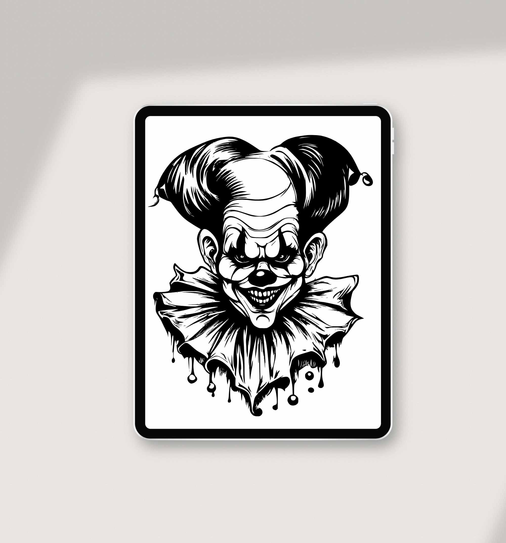 Scary Clown SVG & PNG Bundle 11 Creepy Circus Designs, Perfect for