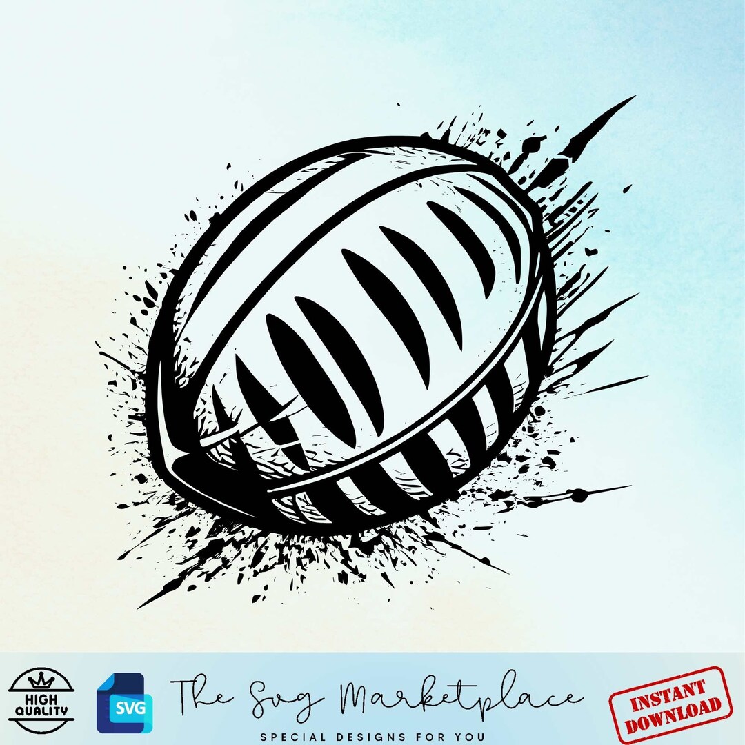 Rugby Ball Blitz Design, SVG PNG PDF Files (digital Download) - Etsy
