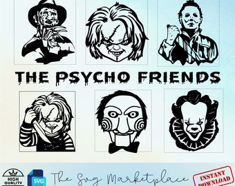 Horror Character SVG Bundle – Chucky, Ghostface Designs (Digital Files)