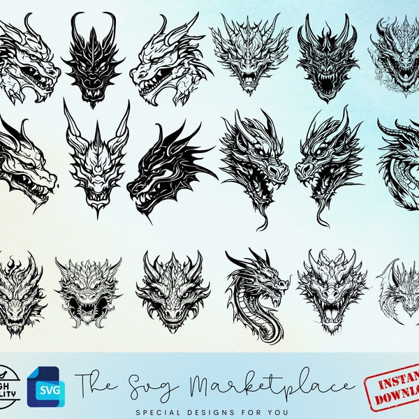 Dragon Head Svg,Dragon Svg,Dragon Svg Designs,Dragon Svg Bundle,Dragon Silhouette,Dragon Images,Dragon Drawing,Mythical Dragon Head,