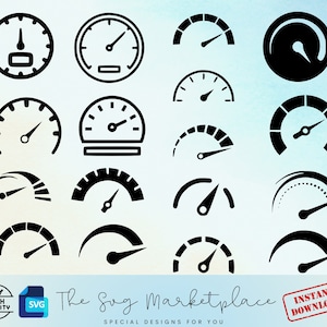 Tachometer SVG, Geschwindigkeits-Svg, Auto-Svg, Rennen Clipart