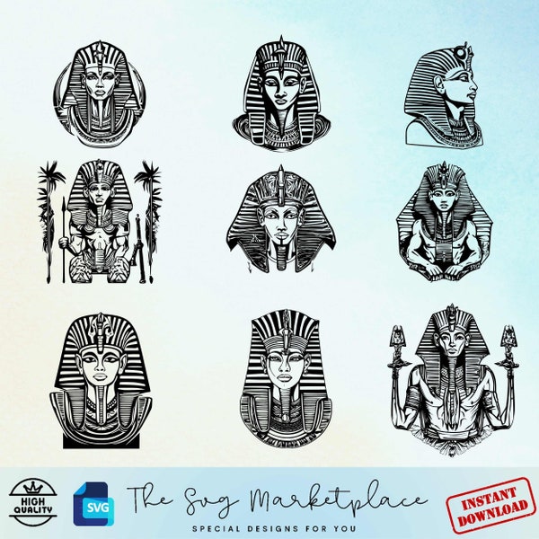 Pharaoh Svg - Etsy