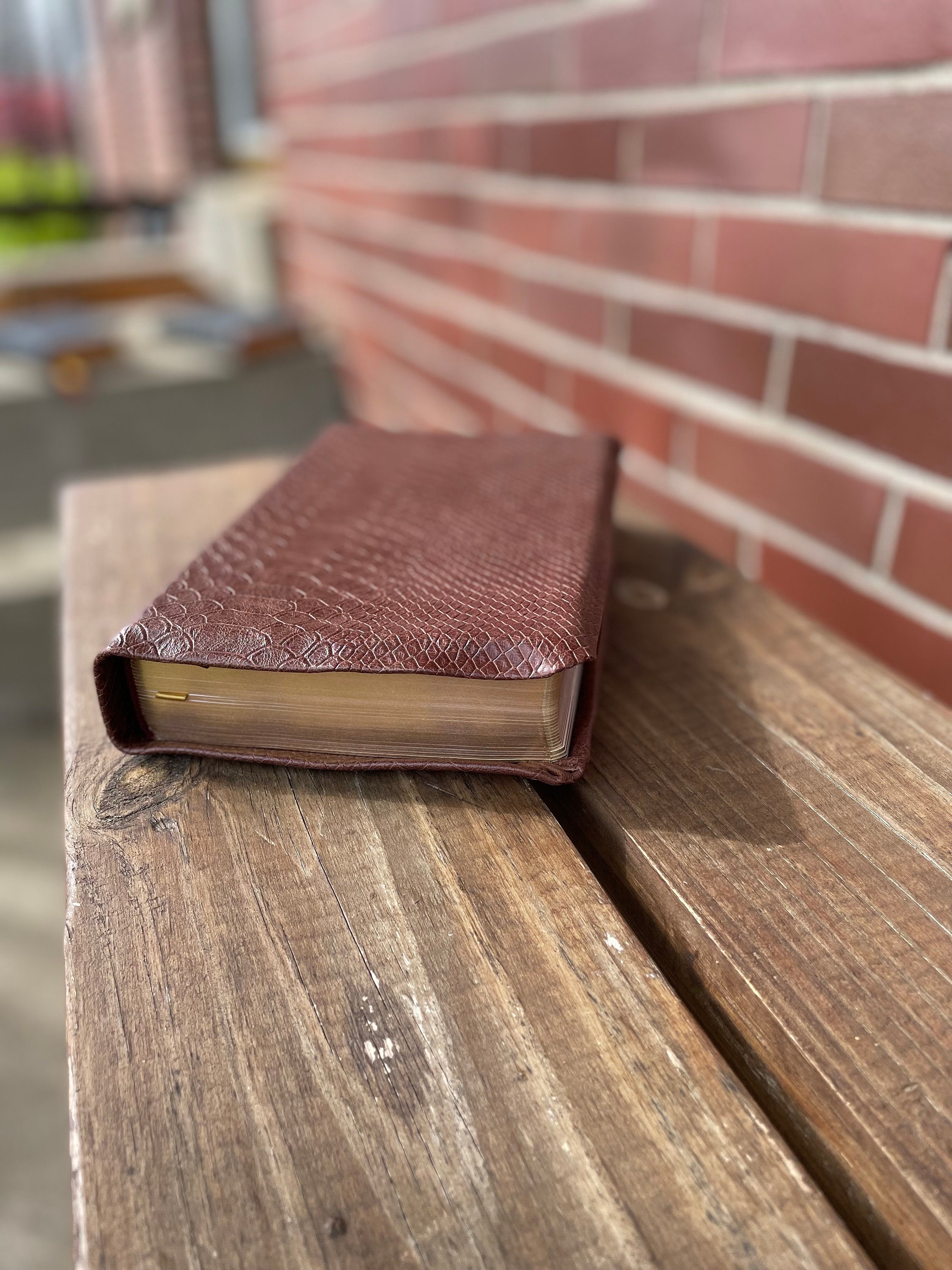 Genuine Lamb- “snake” Embossed Leather Bible - Etsy