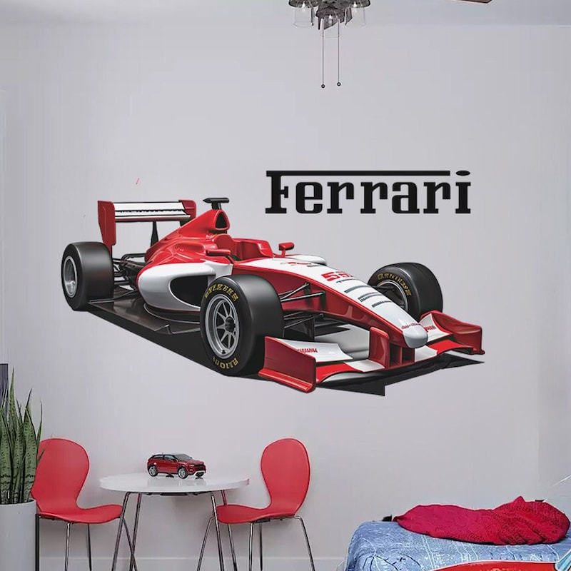 Wall Paper Sticker Racing Race Car Wall Decals - Etsy