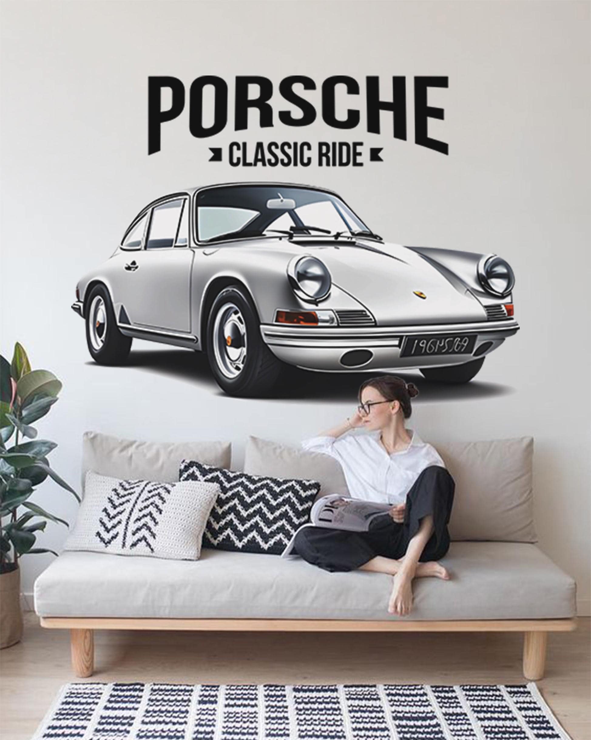 Porsche 914 Emblem Vinyl Decal Sticker – 4.25 Inch Glossy Black Decal For Cars & More