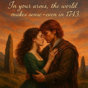 Scottish Highland Romance - In Your Arms - Digital and Printable Wall Art | Multi-Size Ratios | Outlander Gift