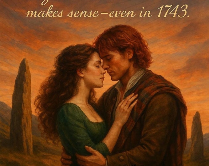 Scottish Highland Romance - In Your Arms - Digital and Printable Wall Art | Multi-Size Ratios | Outlander Gift