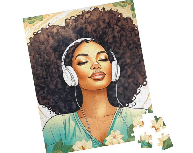 Beauty Wearing Headphones