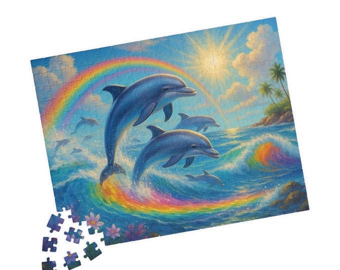 Dolphin Rainbow Jigsaw Puzzle