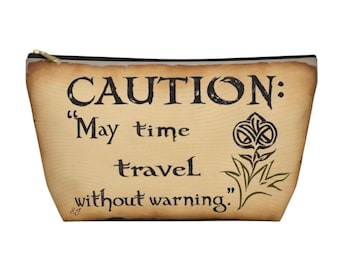 Caution Pouch, Travel Organizer, Makeup Bag, Gift for Art Lovers, Eco-friendly Storage