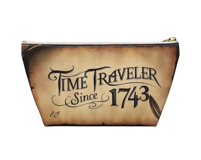 Time Travel Pouch, Travel Organizer, Makeup Bag, Gift for Art Lovers, Eco-friendly Storage