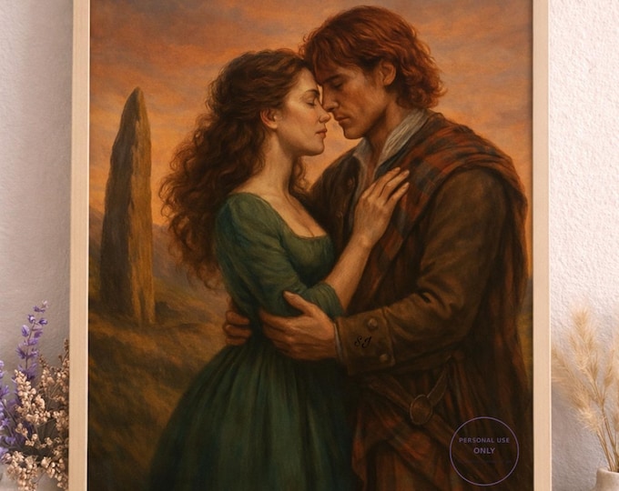 Romantic Couple Art Print | Scottish Highlands, 1743 (Digital Download)