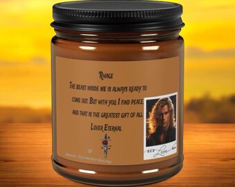 Black dagger Brotherhood Rhage Scented Soy Candle