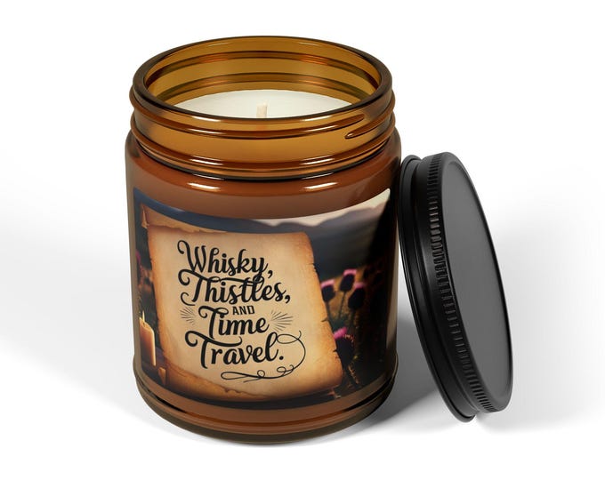 Whisky, Thistles - Inspired by Outlander - Scented Soy Candle, Aromatic Decorative Candle, Cozy Home Decor, Relaxation Candle