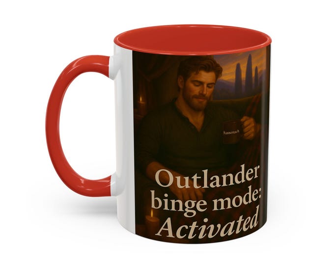 Outlander Binge Mode Coffee Mug, Cozy Gift for Fans, Funny Mug for Tea Lovers, Great for Relaxation, Holiday & Every Occasion