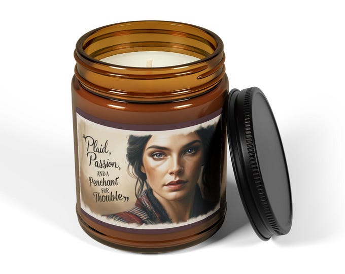 Plaid, Passion - Inspired by Outlander - Scented Soy Candle, Aromatic Decorative Candle, Cozy Home Decor, Relaxation Candle