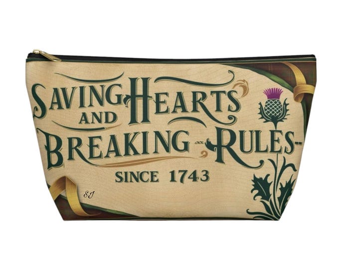 Saving Hearts Pouch, Travel Organizer, Makeup Bag, Gift for Art Lovers, Eco-friendly Storage