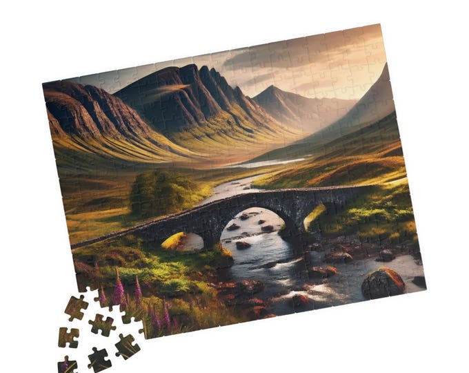 Outlander Inspired Highland Glen at Golden Hour Jigsaw Puzzle