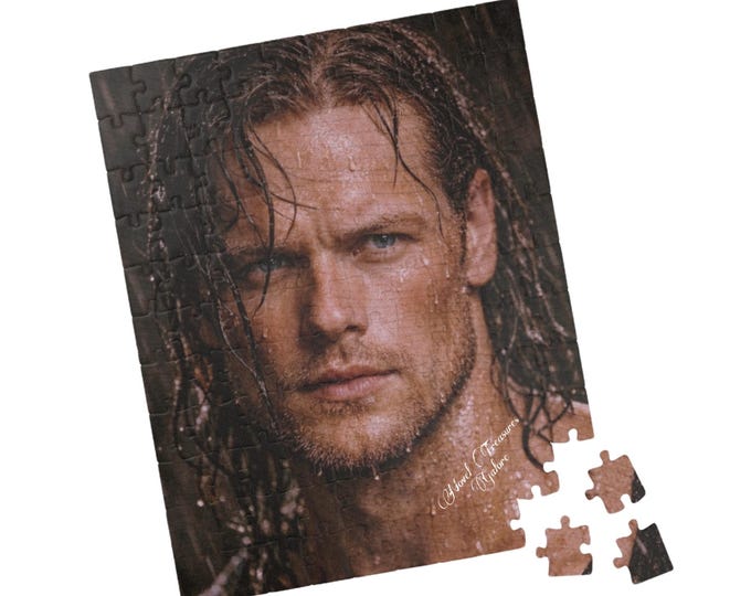 Stormbound Strength Puzzle | Rain-Soaked Warrior Portrait | Grit & Resilience Art Jigsaw | Mindful Relaxation Puzzle