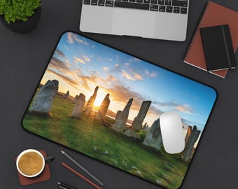 Sunset Over Standing Stones Desk Mat