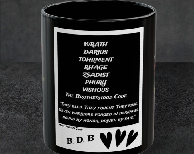 B.D.B Black Mug1 -Dark Fantasy Coffee Cup, Unique Gift for Fans, Movie Lover Mug, Collectible Drinkware, Perfect for the BDB Fandom