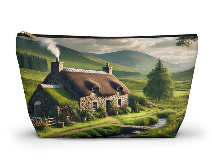 Scenic Accessory Pouch, Travel Organizer, Makeup Bag, Gift for Art Lovers, Eco-friendly Storage