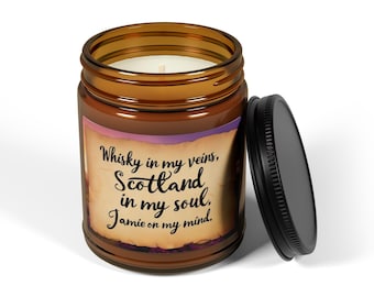 Inspired by Outlander - Jamie On My Mind Scented Soy Candle, Gifts for Her, Self-Care, Relaxation, Engagement, All Occasions