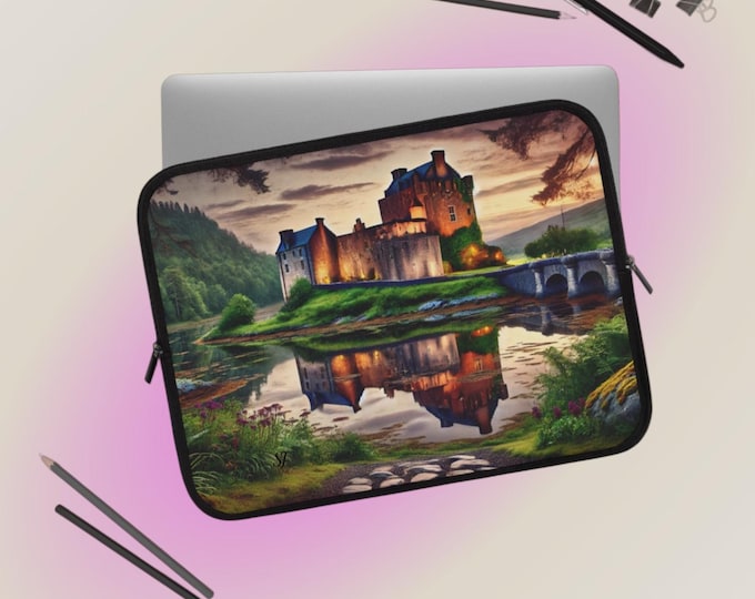 Inspired by Outlander Laptop Sleeve - Bold Design, Protective Case, Gift for Students, Tech Accessories, Fun Office Decor, Vibrant Tech Case