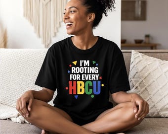 Estoy apoyando a cada HBCU / Orgullo universitario / Camiseta del orgullo HBCU / Historia negra / Estudiante universitario negro / Camiseta unisex de estilo suave