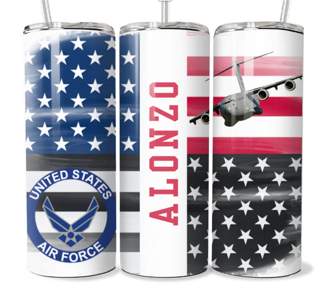 U.S. Air Force Tumbler Plane 20oz Tumbler Sublimation Etsy