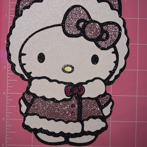 Décoration en papier cartonné pailleté Winter Kitty