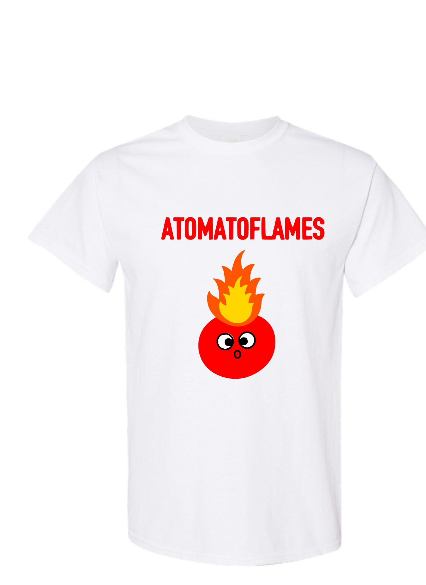 ATOMATOFLAMES tomato on Fire Pilot Acronym Tshirt. Makes a Great Gift