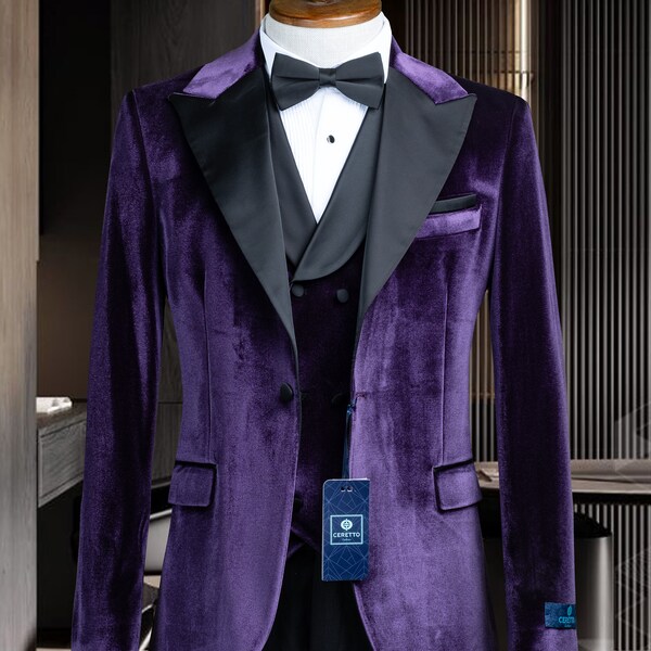 Navy Blue Suit For Men With Grey Vest  Vested 3 Piece suit