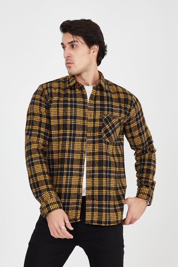 Camisa leñadora amarilla hotsell
