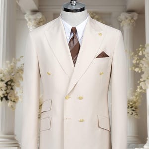 Double Breasted Checked Men’s Suit, Multiple Color Selection , Slim Fit, Best Men&#39;s Suit ,Grooms Suit, Gift For Him, Prom Suits