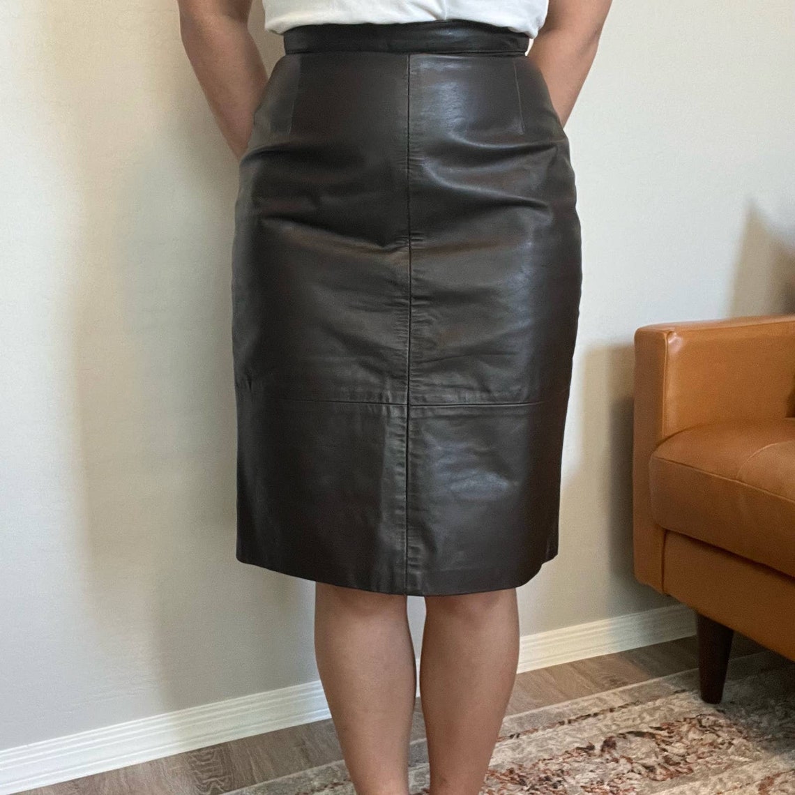 Leather Pencil Skirt